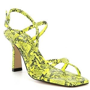 NWOB Neveena Snake Print Leather Square Toe Shoes